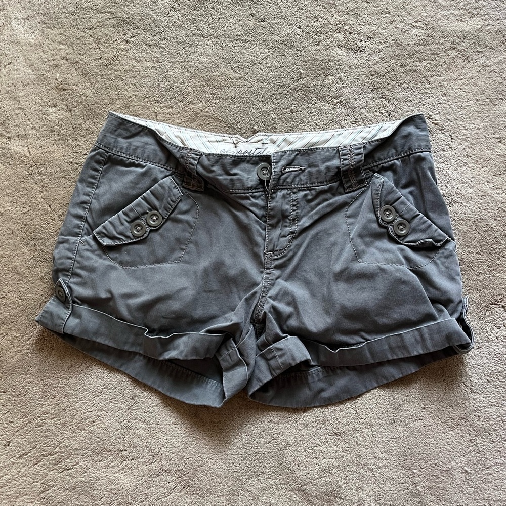 Aeropostale Gray Cargo Shorts Relaxed Fit